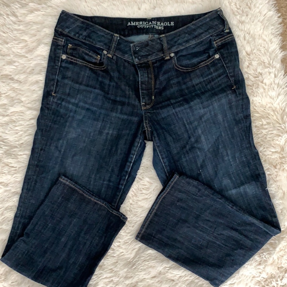 American Eagle artist crop jeans